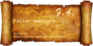 Faller Ametiszt névjegykártya